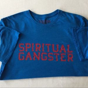 Spiritual Gangster   Blue  Men’s  T-Shirt